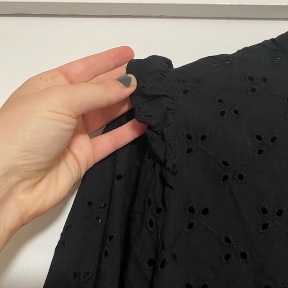 Reformation Black Eyelet Blouse - Picture 4 of 4